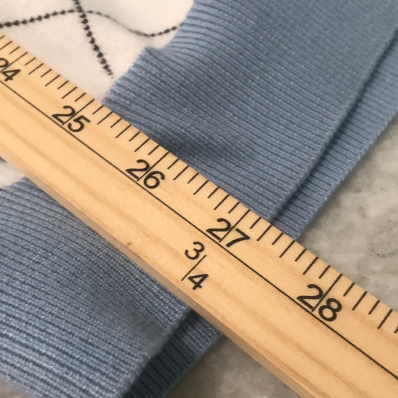 Golf Knickers Sweater Vest Mens Size L Blue Argyle Diamond Knit Tennis Prep - Picture 5 of 7